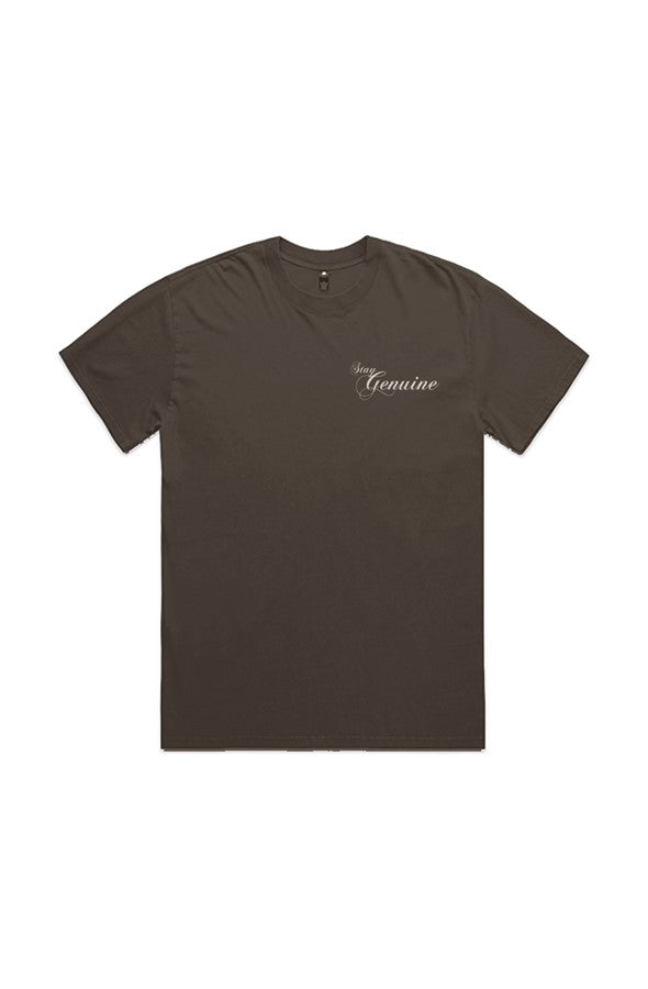 Stay Genuine Signature Tee - Walnut