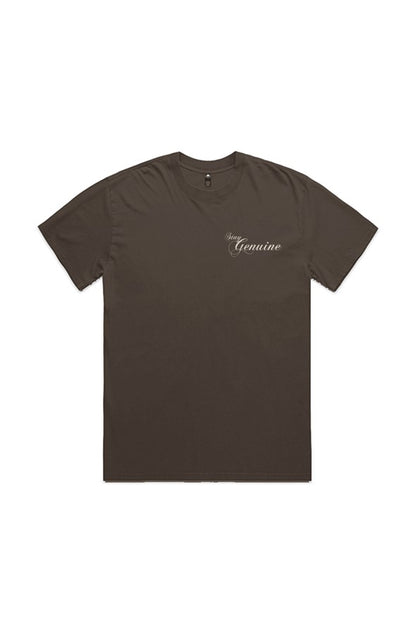 Stay Genuine Signature Tee - Walnut